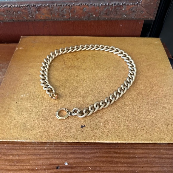 Givenchy Vintage Textured Gold Braid Heavy Curb Chain Choker Designer Stamp - Picture 5 of 16